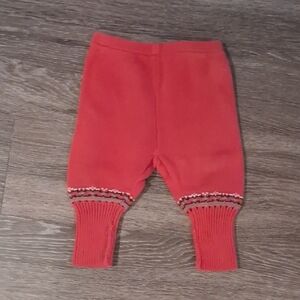 Red Knit Baby Pants